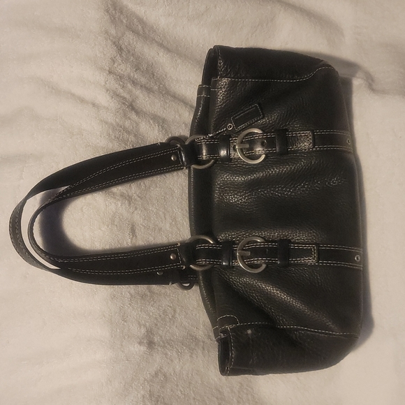 Coach Vintage Black Chelsea Pebbled Leather Satchel   Great Condition - Picture 1 of 5